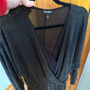 Express Black and Gold Women's Dress size medium